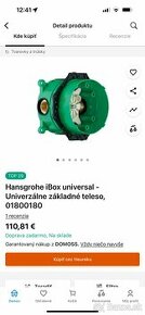 Hansgrohe iBox universal - Univerzálne základné teleso,