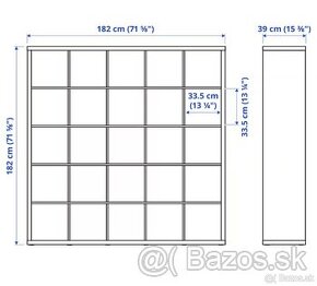 Rezervované Predám Kallax 5x5 bielo morený dub