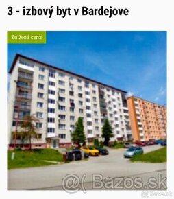 3 - izbový byt v Bardejove