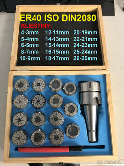 Predám klieštinové sady ER25, ER32, ER40