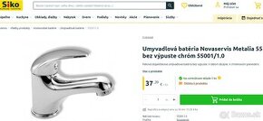 umývadlová bateria Novaservis Metalia 55