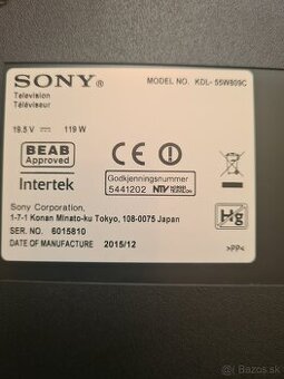 Sony TV KDL-55w809c