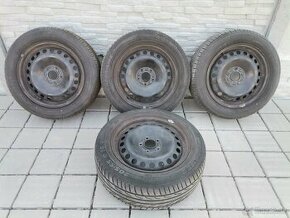 Plechové 5x108 R16 + 205/55 R16 letné pneumatiky - 1