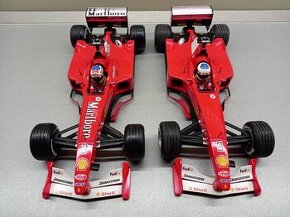 2x F1 FERRARI F2000 2000 MICHAEL SCHUMACHER HOTWHEELS 1:18