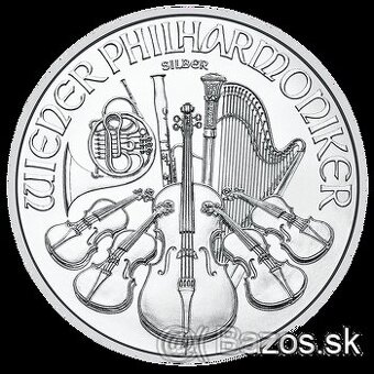 1 Oz Silver Vienna Philharmonic strieborné mince