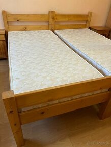 Masívny nábytok postele komoda stolíky skriňa zrkadlo