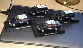 ALFA ROMEO , FIAT , CARABINIERI , 1:43 , DE AGOSTINI - 1