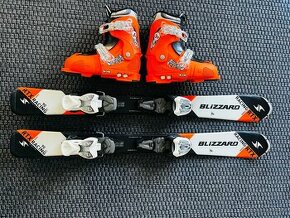 Detské lyže Blizzard Racing RTX 90cm + lyžiarky 29-34