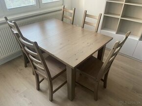 Jedálenský stôl + 6 stoličiek IKEA