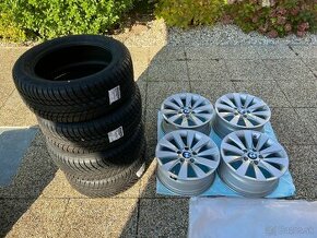 4 ks originál BMW 17" alu disky + 4 ks zimných pneumatík - 1