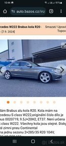 Mercedes W222 Brabus kola R20 - TOP - [10.9. 2024]