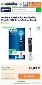 Oral-B elektrická zubná kefka Vitality 100 CrossAction Black