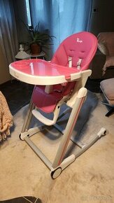 Stolička na kŕmenie Bo Jungle B-High Chair ružová nová