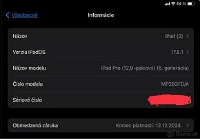 Apple iPad Pro 12.9” 256 GB cellular M2 vesmírne šedý