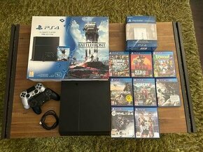 PS4 1TB + 2x ovládač + 8 Top hier - ako nová 