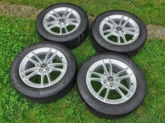 16" alu 5x112orig.MERCEDES, nové + letné 205/55 r16