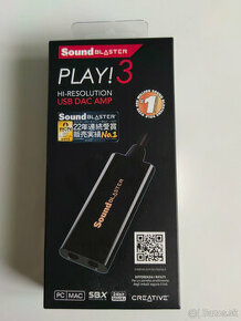 Predám USB zvukovú kartu Creative SoundBlaster Play 3