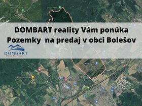 Pozemky a vodná plocha - predaj v obci Bolešov