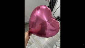 10 ks ružových balónov v tvare srdca