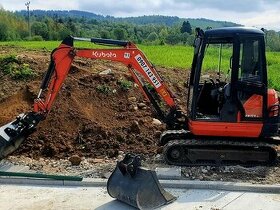 Prenájom - požičanieminibágra 2,8t - Kubota