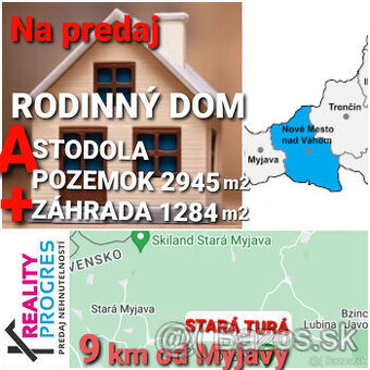 RODINNÝ DOM,STODOLA a POZEMKY 4229 m2 STAROTURANSKÉ KOPANICE