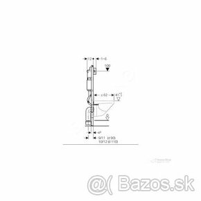 Geberit Duofix Basic pre závesné WC, so splachovacou nádržko - 1