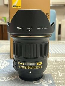 Nikon AF-S Nikkor 20mm f/1.8 G - v záruke