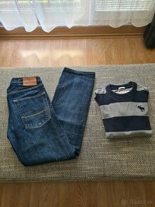 Panske jeansy a natelnik Abercrombie&Fitch - 1