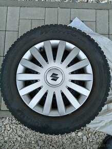 4 kolesá (disky+zimné pneumatiky+puklice) 215/60 R16 - 1