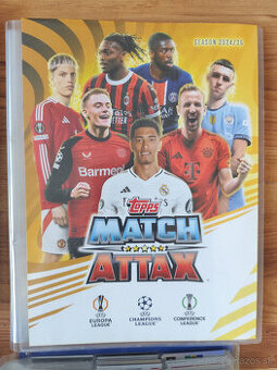 Futbalové kartičky Match Attax 2025.