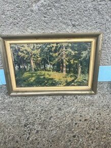 URGENT predám starožitny obraz stromy - 1