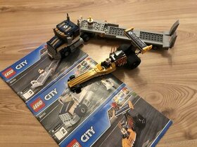 Lego CITY 60151 - Dragster auto + Kamión s návesom - 1