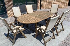 TEAK - MBM - Münchener Boulevard Möbel -XXL Set pre 6-8 ludi