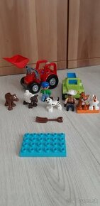 lego duplo -traktor, auto, zvieratá