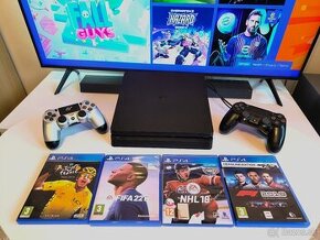 Playstation PS4 SLIM - ovládače - hry