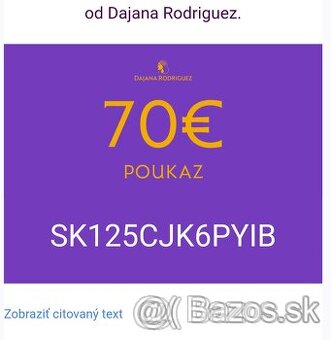 Poukážky Dajana Rodriquez - 1