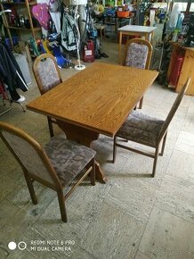 stol a 4 stoličky - 1