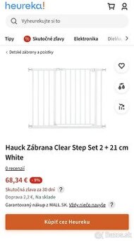 Nová Hauck Zábrana Clear Step Set 2 + 21 cm
White