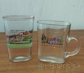 Staré sklenené poháre pre zberateľov