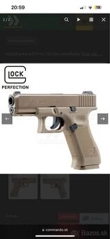 Vzduchová pištoľ Glock G19X FDE NBB CO2 4,5mm Airgun pistol - 1