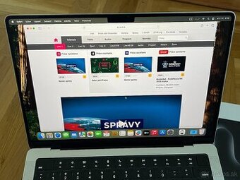 Macbook Pro 14" M4 10C 24GB RAM 1TB SSD strieborny QWERTY