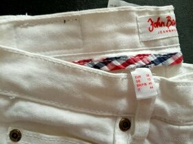 Biele dámske džínsy rovný strih č.38 - 1