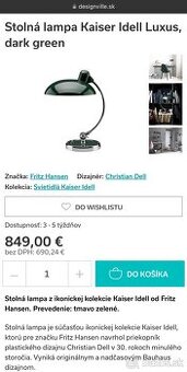 Lampa KAISER - Fritz Hansen / Christian Dell - zelena