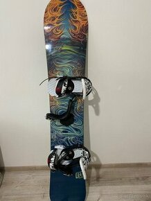 Snowboard s viazanim,vak,topanky 2x