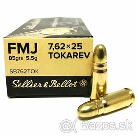 Náboje 7,62x25 Tokarev FMJ - mäkké jadro (5,5g) - 1