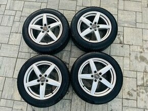 Zimné Pneu 225/55R17 + disky dezent Audi A6 5x112 - 1