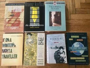 Knihy v  AJ - Kafka, Orwell, Calvino, Pamuk, Friedman