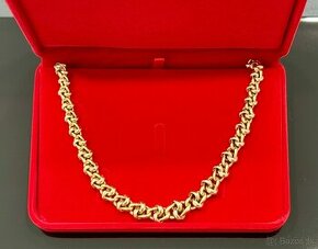 Vintage zlatý Collier-náhrdelník, 51,55g, 14k, 585