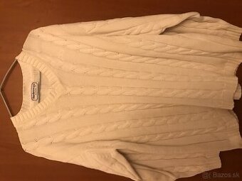 BURBERRY originál white pánsky svetrik XL