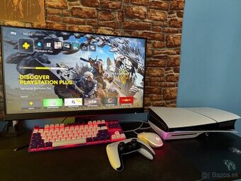 PS5 SLIM s MECHANIKOU + LCD MSI 185Hz a 1ms